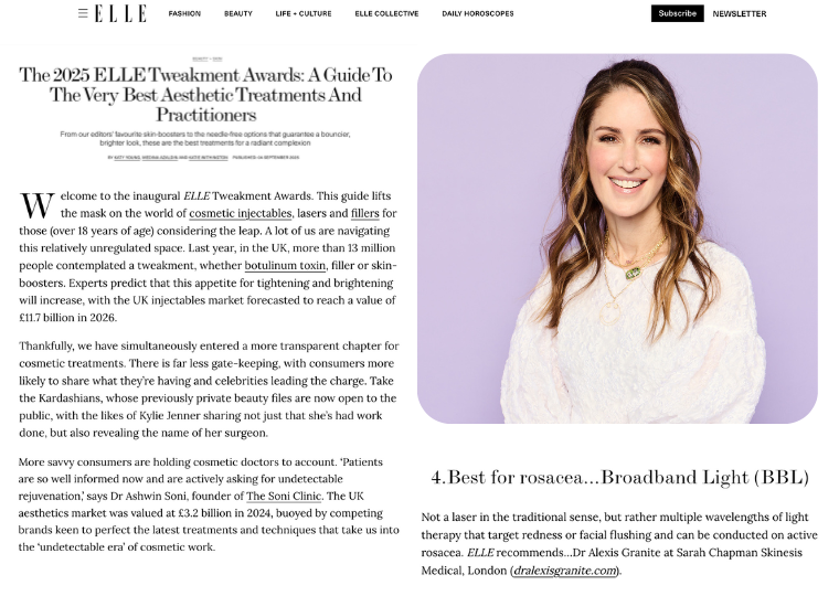 The 2025 ELLE Tweakment Awards: A Guide To The Very Best Aesthetic Treatments And Practitioners