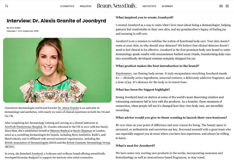 Interview: Dr. Alexis Granite of Joonbyrd